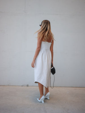 White Long Lady Di Dress