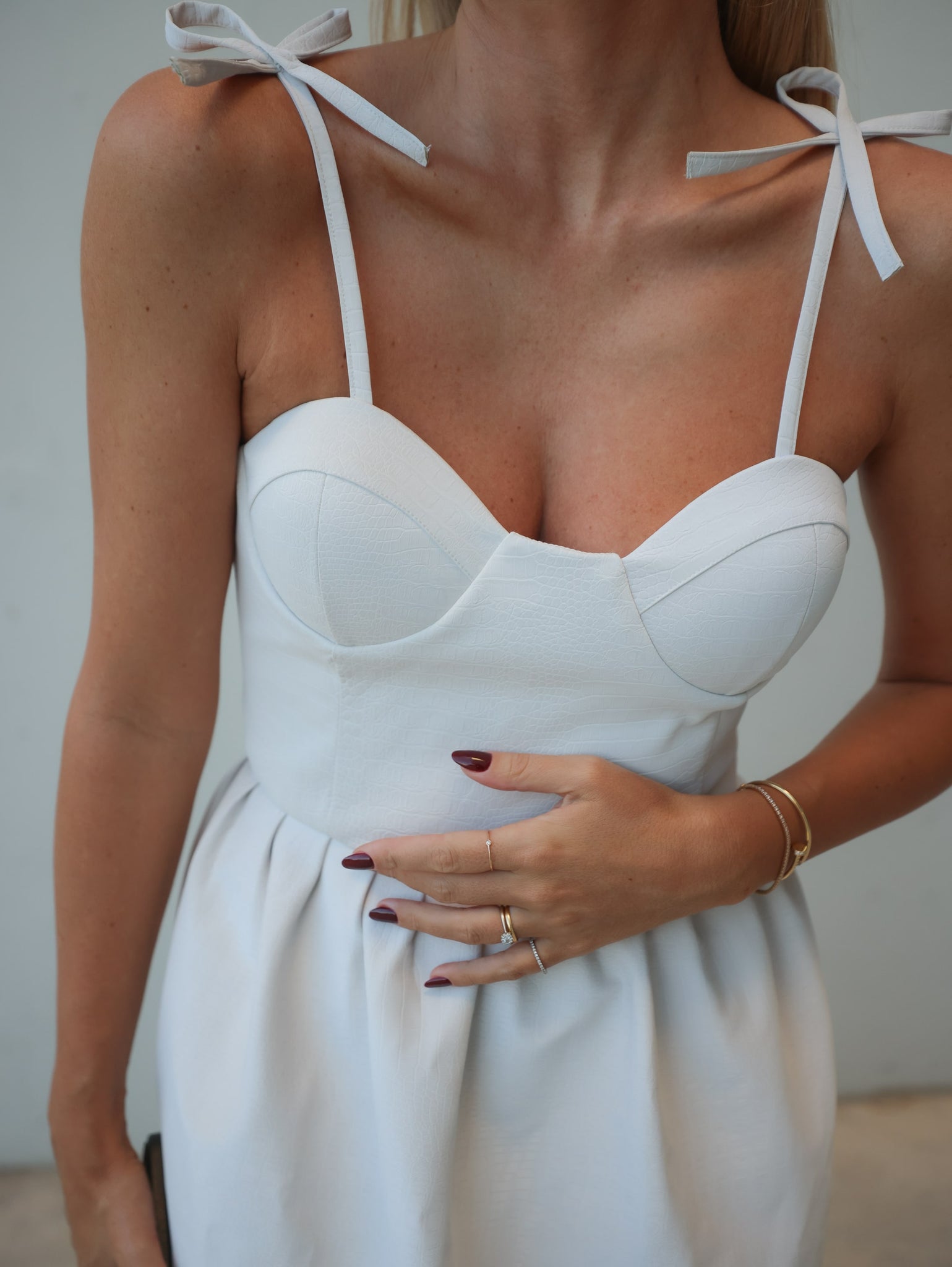 White Long Lady Di Dress