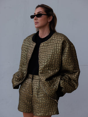 Gold Esther Bomber