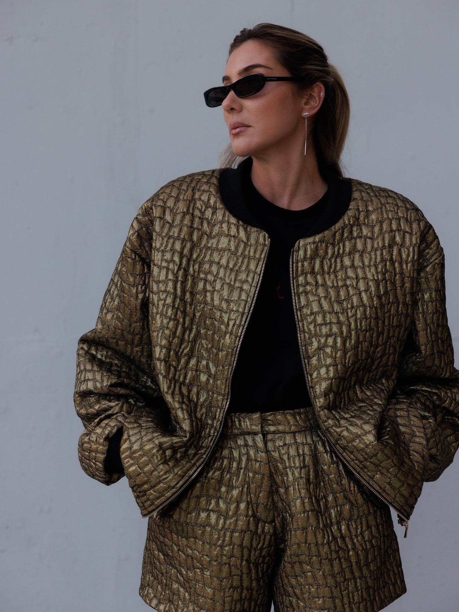 Gold Esther Bomber