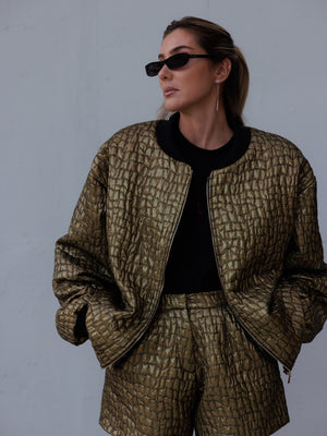 Gold Esther Bomber