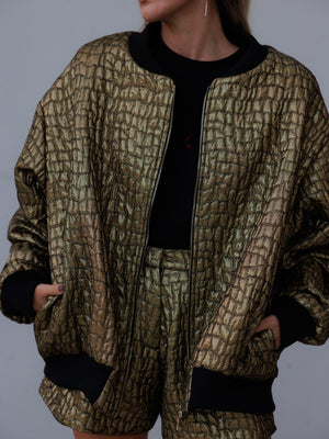 Gold Esther Bomber
