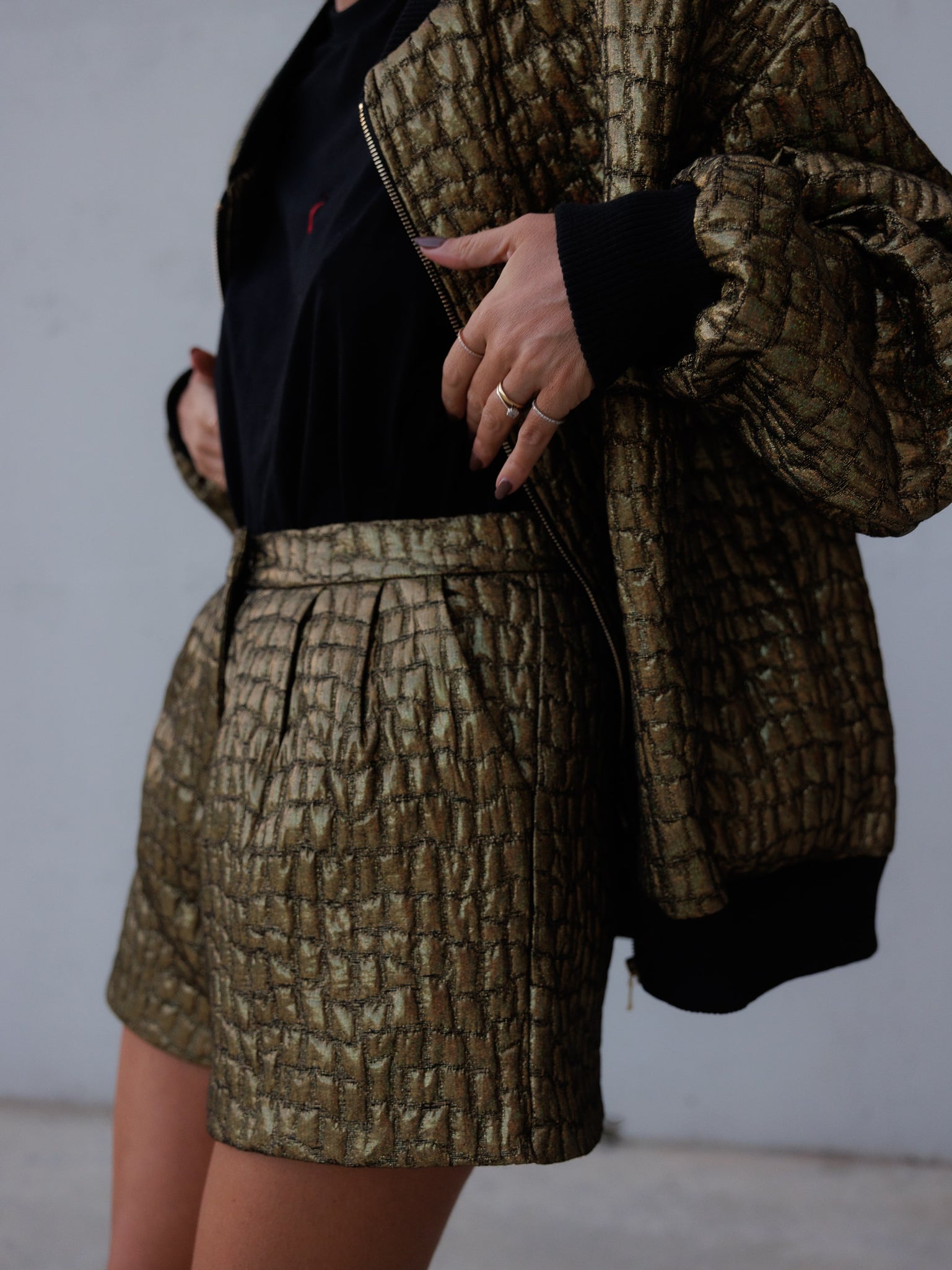 Gold Esther Bomber