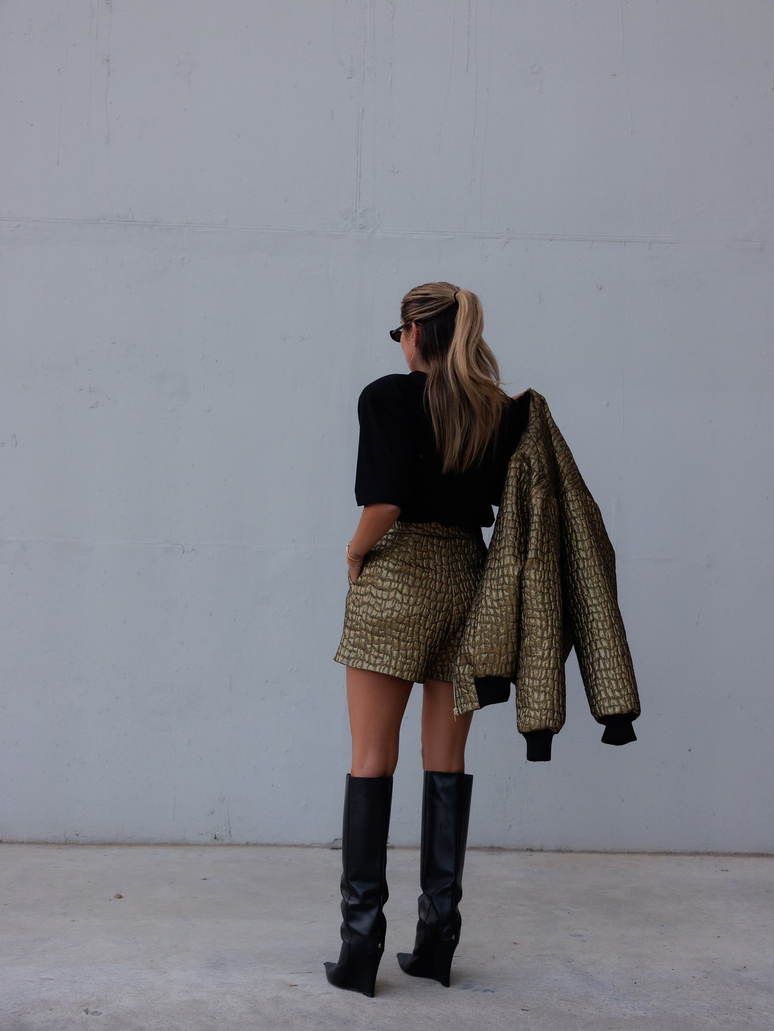 Gold Esther Bomber