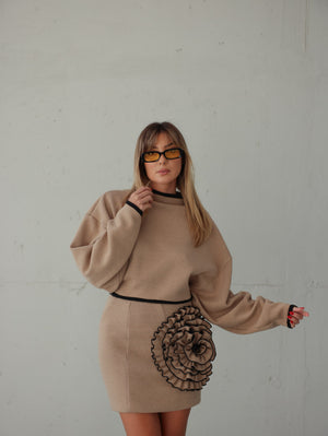 knitted Carmen Sweater