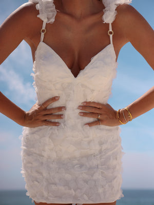 Fluffy White Dress