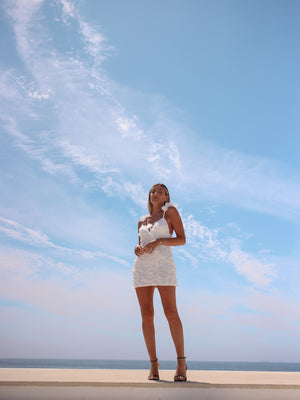 Fluffy White Dress