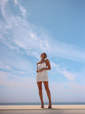 Fluffy White Dress