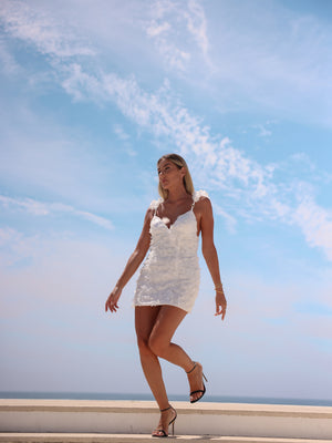 Fluffy White Dress