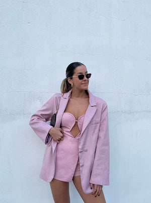 SOFT PINK STRIPES BLAZER