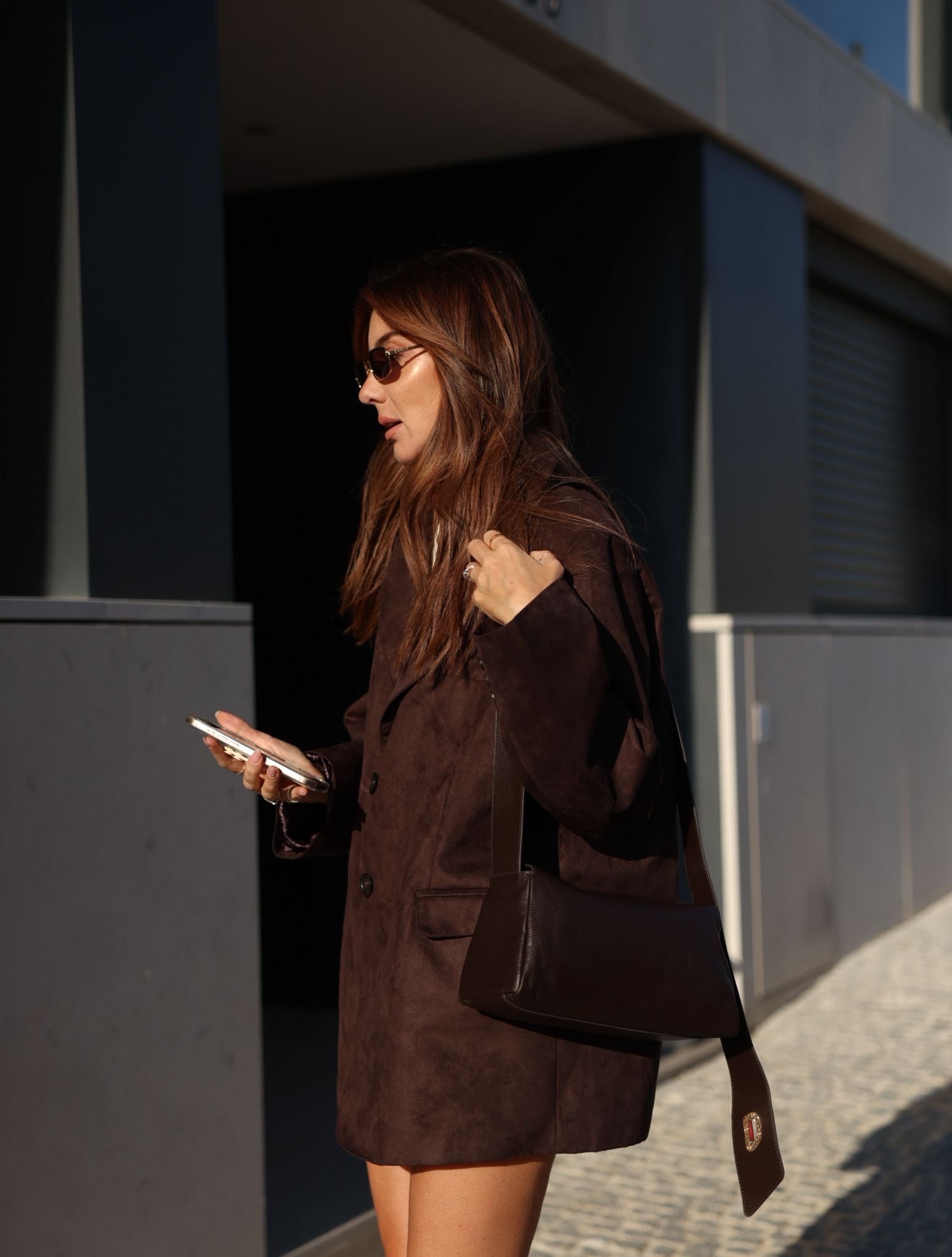 Petra Suede Brown Chocolat