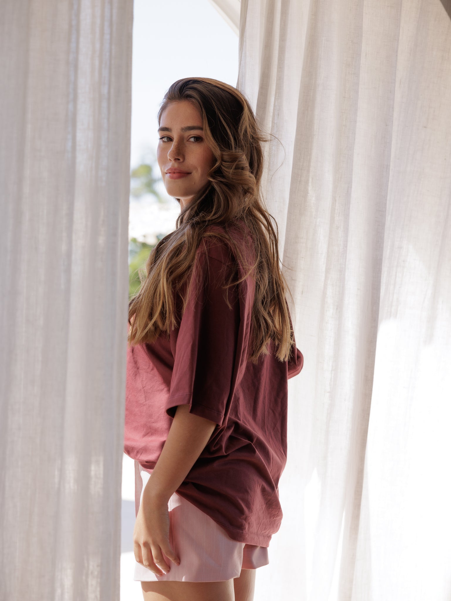 Oversized Bordeaux T-shirt