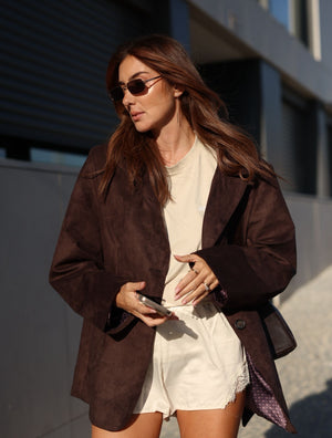 Petra Suede Brown Chocolat