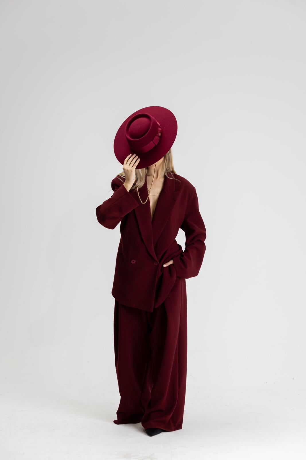 Alice Burgundy Blazer