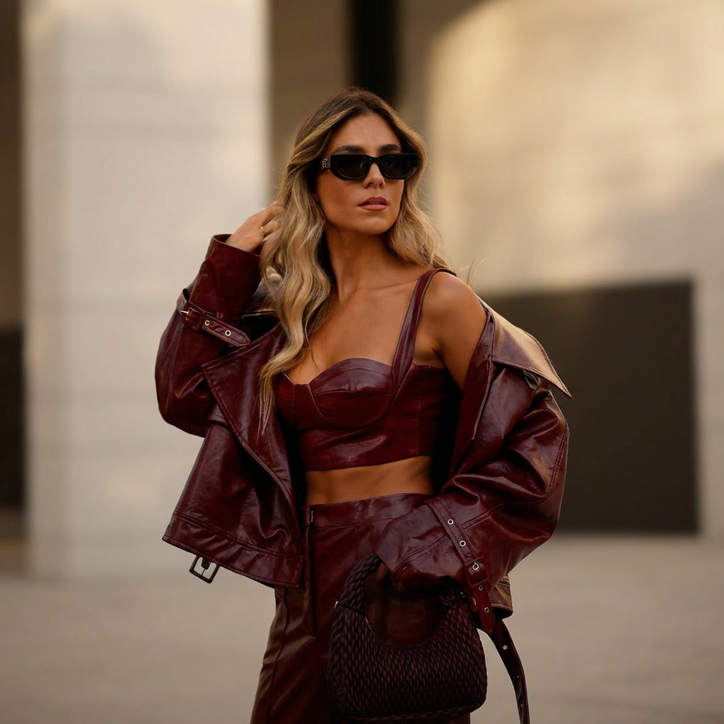 Alexa Burgundy Trousers